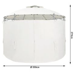 Pavillon Toscana Beige Ø3,5m UV-Schutz 50+ -Garten & Außenbereich 00747450c2b76c8d7e578154ace40a8e de 994672d 2 1