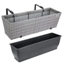 Polyrattan Blumenkasten 4er-Set Grau 15 Polyrattan Blumenkasten 4er-Set Grau -Garten & Außenbereich 0360829e9dad24b4c5a60470f17608e1 de 108646d 1