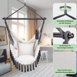 Hängesessel Creme 170x100x150cm 13 Hängesessel Creme 170x100x150cm -Garten & Außenbereich 05fe61d974653b1c3bd489c952dfaec5 666
