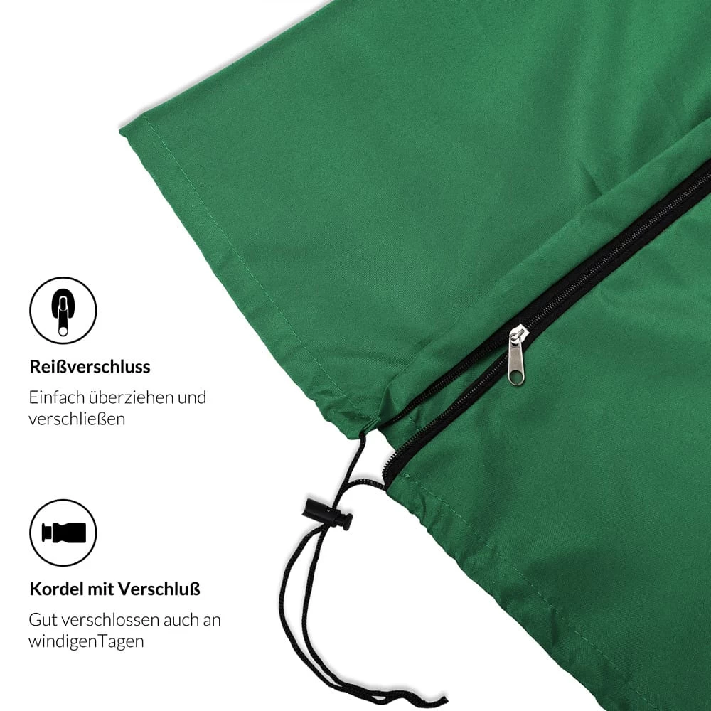 Abdeckung Ampelschirm Sonnenschirm Grün 3,5m 6 Abdeckung Ampelschirm Sonnenschirm Grün 3,5m – Bild 6