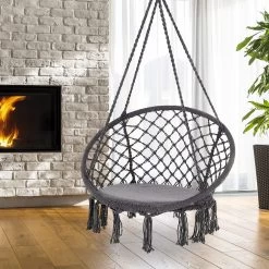 Hängesessel Grau Ø61cm Rund Mit Fransen 10 Hängesessel Grau Ø61cm Rund Mit Fransen -Garten & Außenbereich 095d1568fe7cb39c2e619b1329a87506 de 107497d 8 1