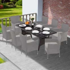 Polyrattan Gartentisch Takeo Braun 190x90x75cm WPC -Garten & Außenbereich 09c92d6e892b5a69e9595eccb8dcdab4 de 995689d 32 1 1