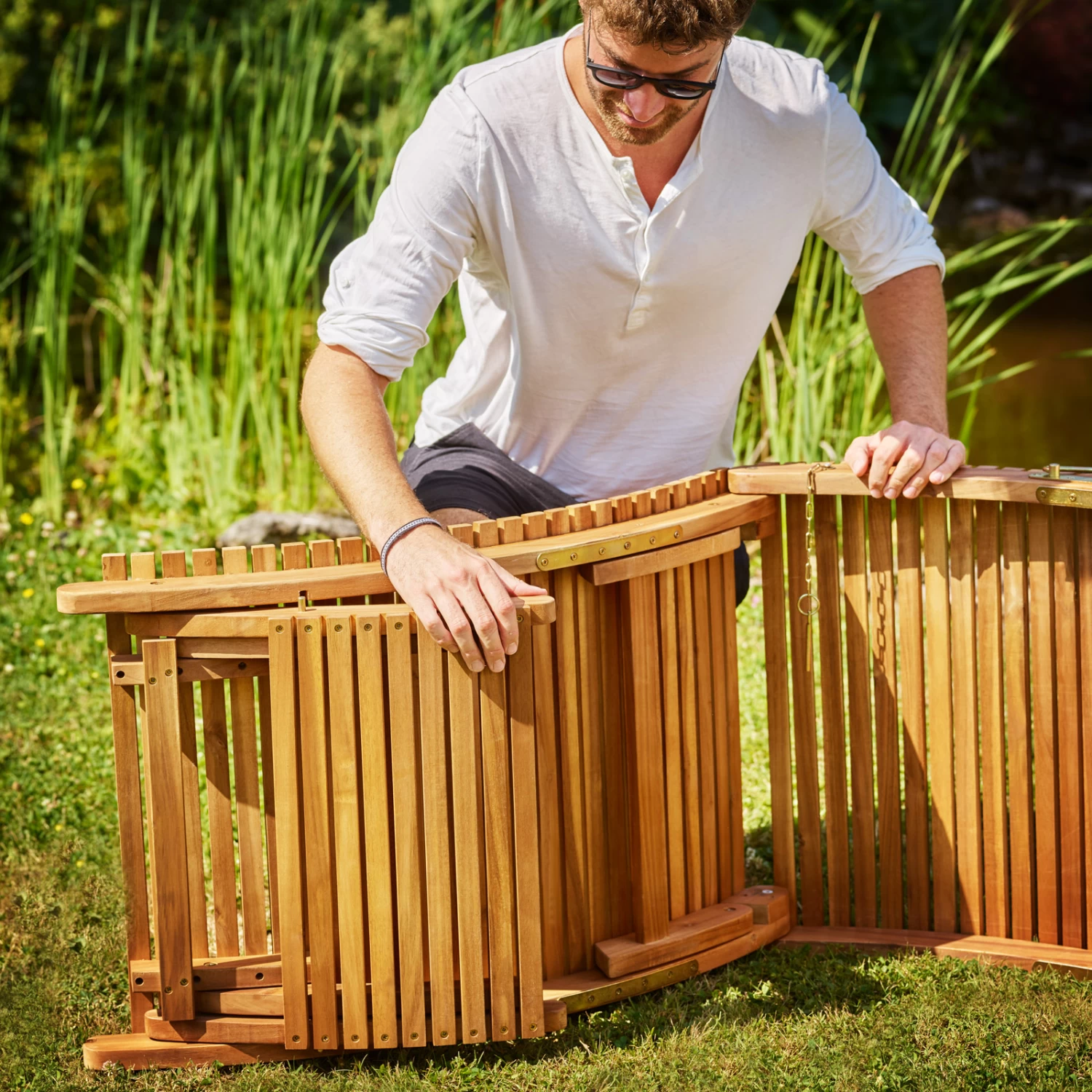 Faltbare Sonnenliege Akazienholz FSC®-zertifiziert 6 Faltbare Sonnenliege Akazienholz FSC®-zertifiziert – Bild 6