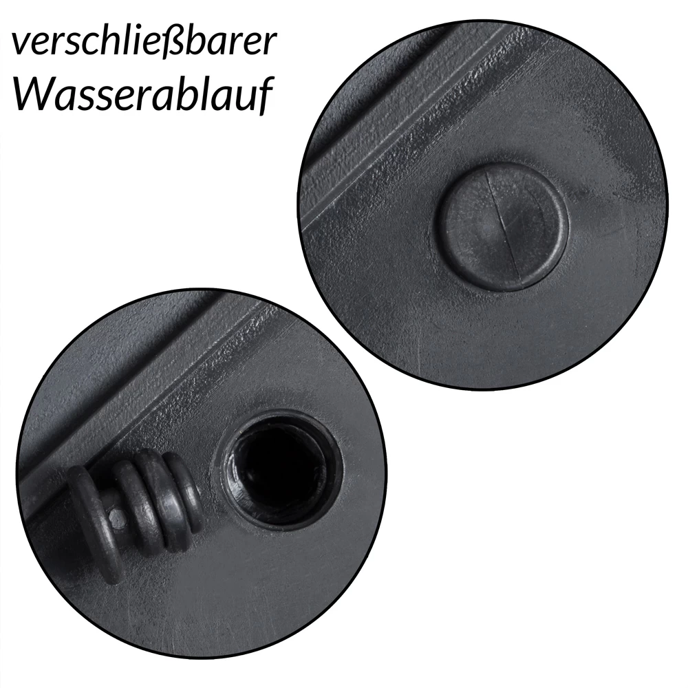 Blumenkasten Acapulco 2er-Set Schwarz 36x36x40cm 4 Blumenkasten Acapulco 2er-Set Schwarz 36x36x40cm – Bild 4