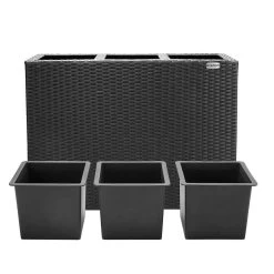 Polyrattan Blumentopf Schwarz 83x30,5x60cm -Garten & Außenbereich 1aa743eb16be78007e128853644ac085 de 106639d 1