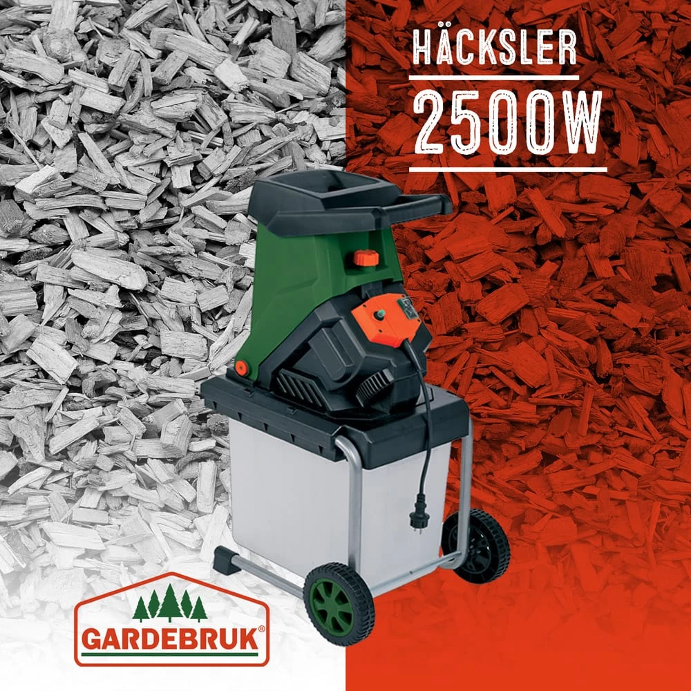 Häcksler 2500W Mit Sammelbeutel 50L 8 Häcksler 2500W Mit Sammelbeutel 50L – Bild 8