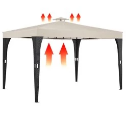 Polyrattan Pavillon Schwarz/Creme 3x4m 16 Polyrattan Pavillon Schwarz/Creme 3x4m -Garten & Außenbereich 1e7de0aa64b67f486a8b8a035315886b de 992858d 7 1