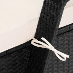 Polyrattan Sonnenliege Schwarz/Creme 193x90x43cm -Garten & Außenbereich 1ff4d9a3ee9730fb6fb0196cb0b2a664 de 995627d 07 1