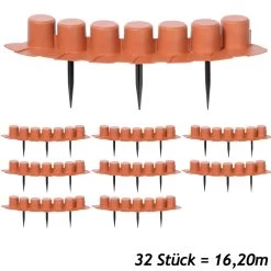 Beeteinfassung 4er-Set Terrakotta 16,2m -Garten & Außenbereich 20f9f74ce24e0ad4c4e4fa27c64ef56a a de 994475g 1