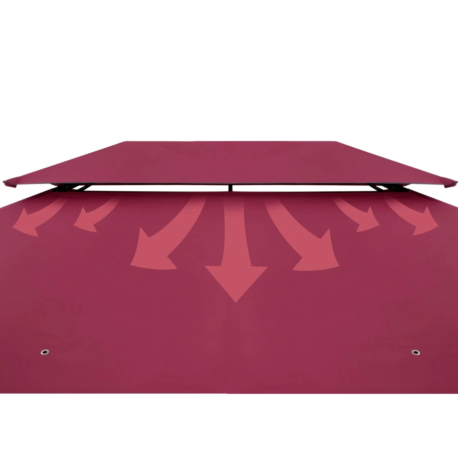 Pavillon Topas Bordeauxviolett 3x4m UV-Schutz 50+ 4 Pavillon Topas Bordeauxviolett 3x4m UV-Schutz 50+ – Bild 4