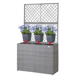 Polyrattan Blumenkasten Mit Rankgitter Grau -Garten & Außenbereich 2578d82babc37cc82fe46133828edbd2 de 108645d 6