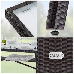 Polyrattan Gartentisch Takeo Braun 190x90x74cm Glas -Garten & Außenbereich 2682c4c68e2bf2907cac2084bd52abc1 de 995693d 07 1