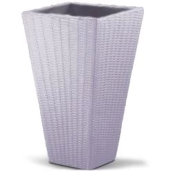 Blumentopf Sand Polyrattan-Optik 70x40x40cm