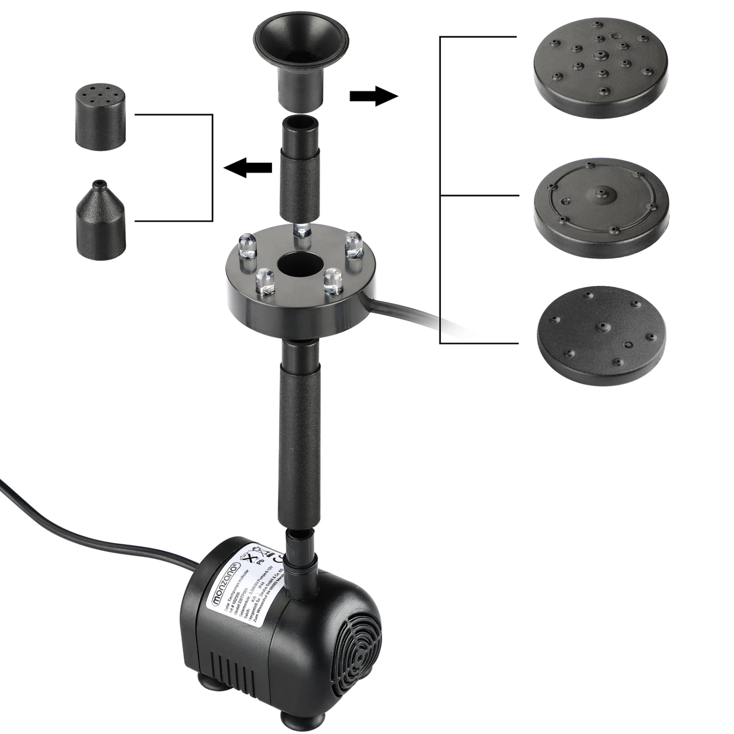 LED Solarpumpe Mit Akku Und Hochleistungs-Solar-Panel 6 LED Solarpumpe Mit Akku Und Hochleistungs-Solar-Panel – Bild 6