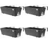 Polyrattan Blumenkasten 4er-Set Schwarz
