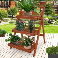 Blumentreppe 3 Stufen Akazie -Garten & Außenbereich 323a85cbe8a779f36242ea0eafd02dd0 de 103758d 9