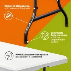 Buffettisch Weiß Kunststoff 183x76cm Klappbar -Garten & Außenbereich 34e6bcb14c04b7b7abd6495e8a501c0c ww