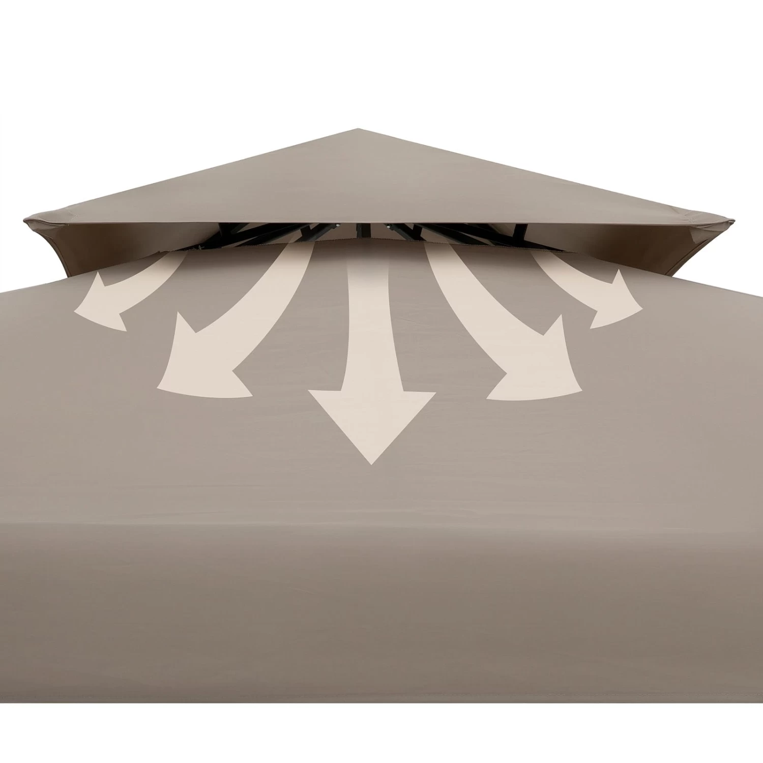 Pavillon Lorca Taupe 3x3m 2 Pavillon Lorca Taupe 3x3m – Bild 2