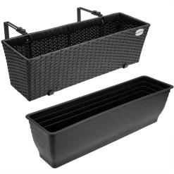 Polyrattan Blumenkasten 2er-Set Schwarz 10 Polyrattan Blumenkasten 2er-Set Schwarz -Garten & Außenbereich 36d0a9fb6c44a0455bbce908caa394e8 de 108062d 1