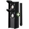 Gartensteckdose Schwarz 2er-Stecker 23x7x7cm