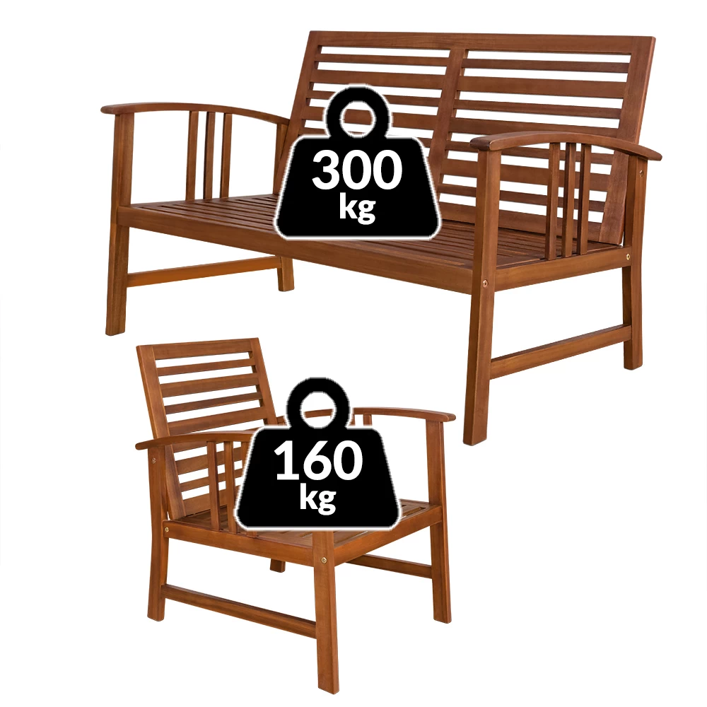 Garten-Sitzgruppe Atlas 4-tlg. Anthrazit Akazienholz 4 Garten-Sitzgruppe Atlas 4-tlg. Anthrazit Akazienholz – Bild 4