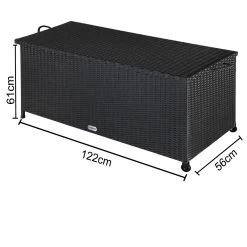 Polyrattan Auflagenbox Schwarz 122x56x61cm Griffe -Garten & Außenbereich 3b5e9e40f840ecf050dfb1d5d275876b de 102318d 5