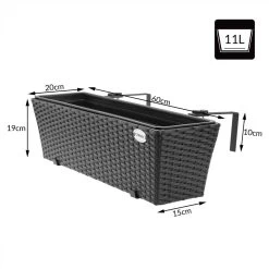 Polyrattan Blumenkasten 4er-Set Schwarz -Garten & Außenbereich 3f05a5cd8b1a13e090e30d9630851473 de 108062d 10