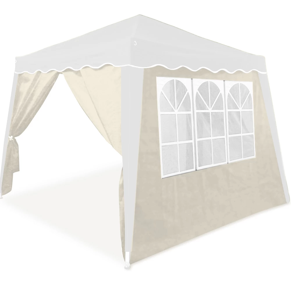 Seitenwand Faltpavillon Capri 2er-Set Beige 3x3m 3 Seitenwand Faltpavillon Capri 2er-Set Beige 3x3m – Bild 3