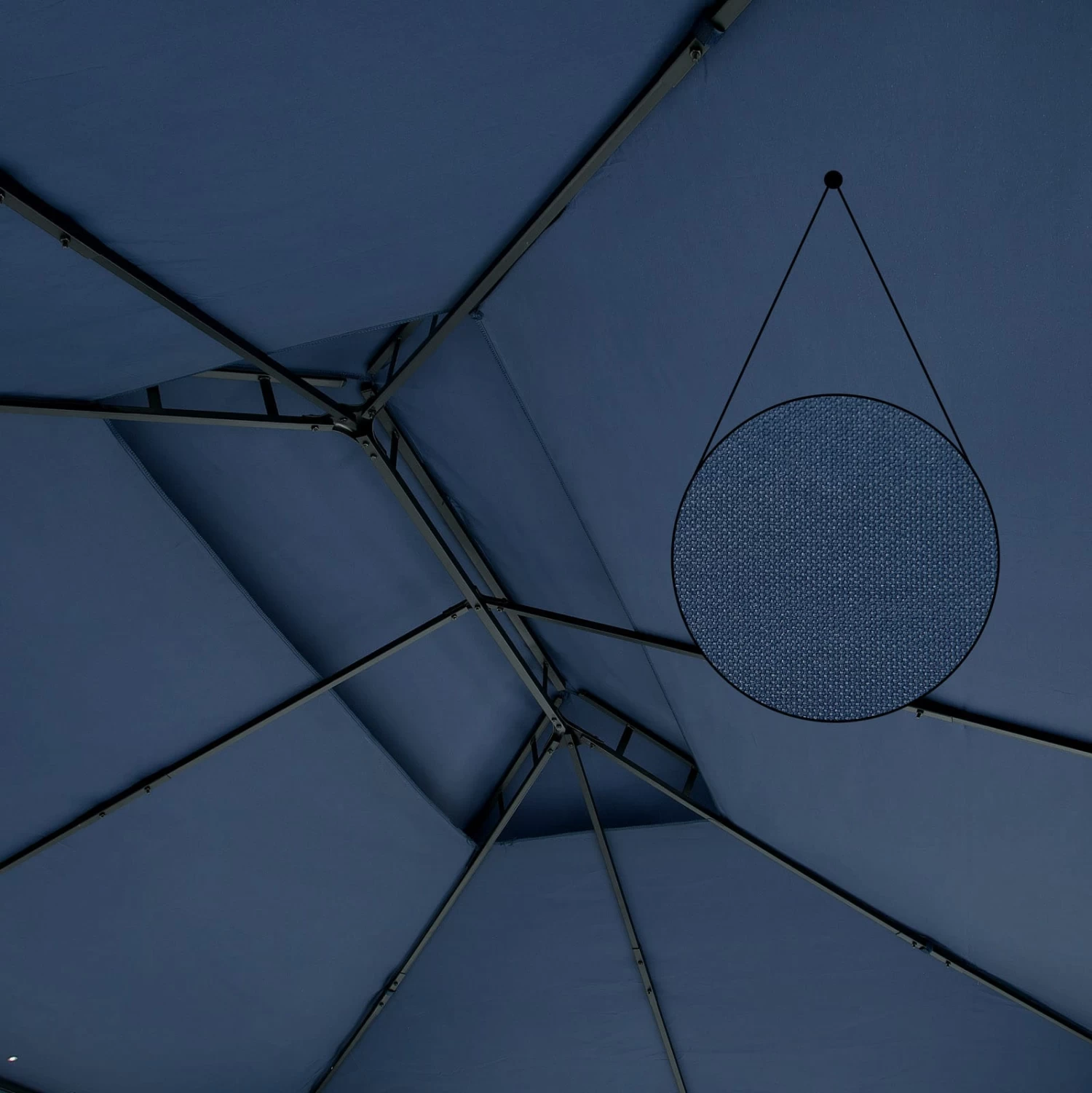 Pavillon Elda Blau XXL 3x4m 4 Pavillon Elda Blau XXL 3x4m – Bild 4