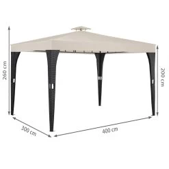 Polyrattan Pavillon Schwarz/Creme 3x4m 18 Polyrattan Pavillon Schwarz/Creme 3x4m -Garten & Außenbereich 41ad6e3e411837b5b72aafad35efa988 de 992858d 1 1