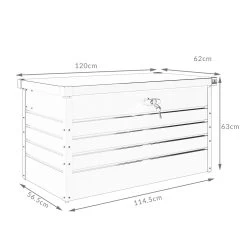 Abschließbare Auflagenbox Weiß Metall -Garten & Außenbereich 41adef8428d084b1e17706541946cfe2 de 108581d 8