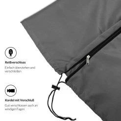 Abdeckung Ampelschirm Anthrazit 3,5m Reißverschluss -Garten & Außenbereich 4316763b503e4eec27fe656c77ce15aa de 102714d 6 1