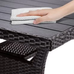 Polyrattan Gartentisch Takeo Braun 190x90x75cm WPC -Garten & Außenbereich 43cb47ca24c8aeade9ea09e4082a2f1e de 995689d 30 3