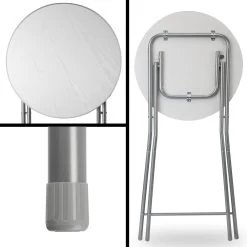 Stehtisch Weiß Holzdekor Ø60cm Klappbar 18 Stehtisch Weiß Holzdekor Ø60cm Klappbar -Garten & Außenbereich 4529a8defde67f4505bd3192e71a446b de 108092d 7 1