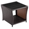 Polyrattan Beistelltisch Vedis Braun 45x45x40cm