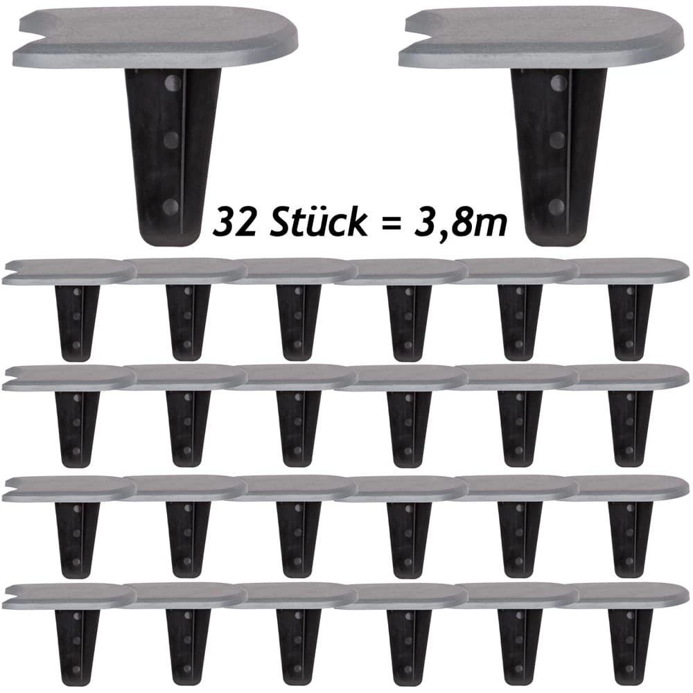 Beeteinfassung Grau 3,8m 2 Beeteinfassung Grau 3,8m – Bild 2