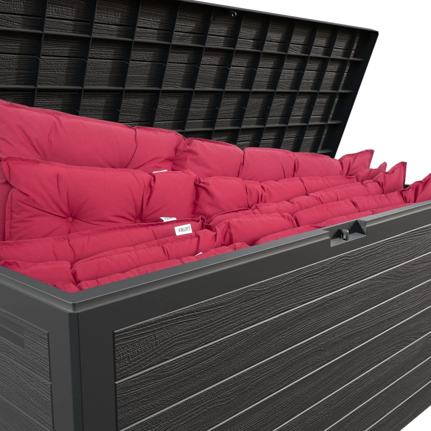 Auflagenbox Woody Anthrazit Holzoptik 280L 8 Auflagenbox Woody Anthrazit Holzoptik 280L – Bild 8