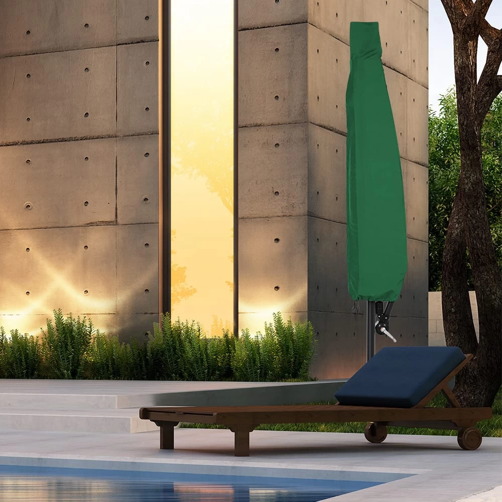 Abdeckung Ampelschirm Sonnenschirm Grün 3,5m 9 Abdeckung Ampelschirm Sonnenschirm Grün 3,5m – Bild 9