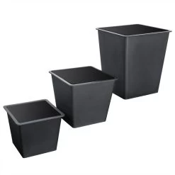 Polyrattan Blumentopf 3er-Set Grau -Garten & Außenbereich 4a1611de7c79065273d5f166c4b928c6 de 108644d 3