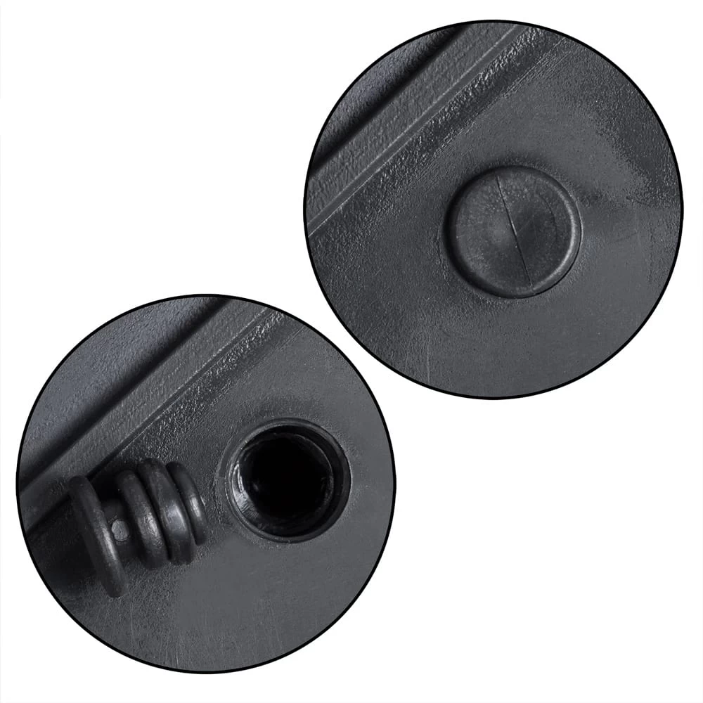 Polyrattan Blumentopf 3er-Set Schwarz 3 Polyrattan Blumentopf 3er-Set Schwarz – Bild 3