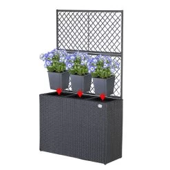 Polyrattan Blumenkasten Mit Rankgitter Schwarz 10 Polyrattan Blumenkasten Mit Rankgitter Schwarz -Garten & Außenbereich 4c2212c95b6169afe622e2d908058807 de 108065d 6