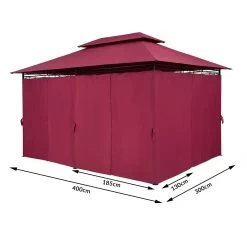 Pavillon Topas Bordeauxviolett 3x4m UV-Schutz 50+ 15 Pavillon Topas Bordeauxviolett 3x4m UV-Schutz 50+ -Garten & Außenbereich 4cea8b717a41cc19b40d49db08d594fa de 994679d 1 1