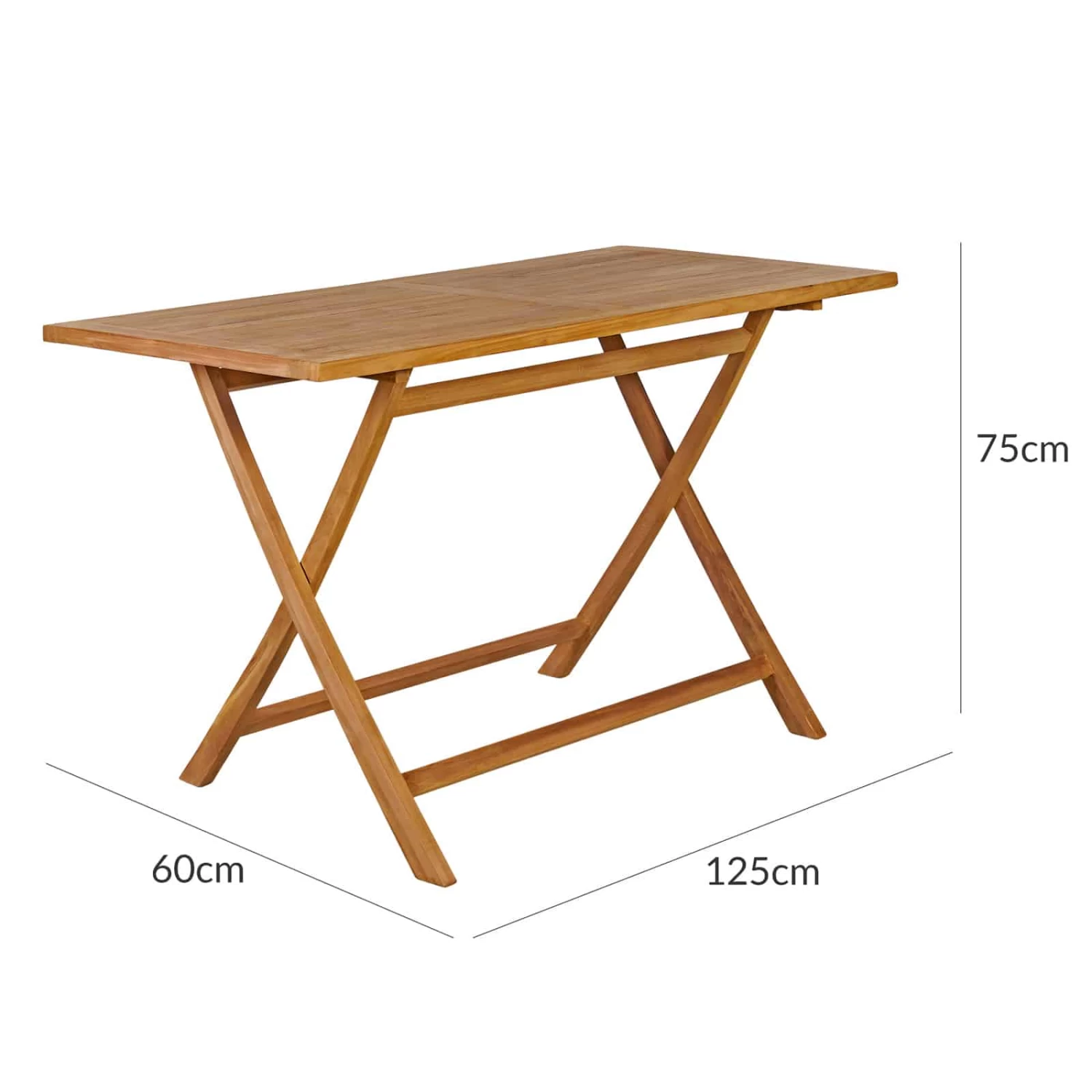 Gartentisch Bari Teakholz 125x60x75cm Klappbar 9 Gartentisch Bari Teakholz 125x60x75cm Klappbar – Bild 9