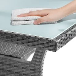 Polyrattan Gartentisch Takeo Grau 190x90x74cm Glas -Garten & Außenbereich 4f0690461fe283bd737c4d79d55d8485 de 995695d 30 1