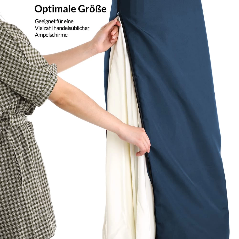 Abdeckung Ampelschirm Sonnenschirm Blau 3,5m 5 Abdeckung Ampelschirm Sonnenschirm Blau 3,5m – Bild 5