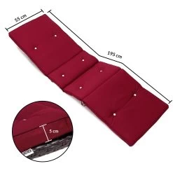 Auflage Sunlounger Rot 195x55x5cm -Garten & Außenbereich 54383aa35733003bcb9c068004cb358f de 101081d 12