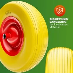 Schubkarrenrad Gelb PU-Schaum Inkl. Achse -Garten & Außenbereich 5745161375f0d7c6ff91463281349a94 05 101617 on dts web low de
