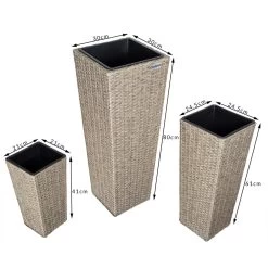Polyrattan Blumentopf 3er-Set Creme 11 Polyrattan Blumentopf 3er-Set Creme -Garten & Außenbereich 57b1ab0a7ccee44b39f7b66f2bf1608b de 106646d 7