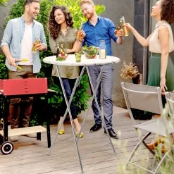 Stehtisch Weiß Marmoroptik Ø60cm Klappbar -Garten & Außenbereich 5846fe19299700f0e12ee3e607f1f5ec de 107835g2 1