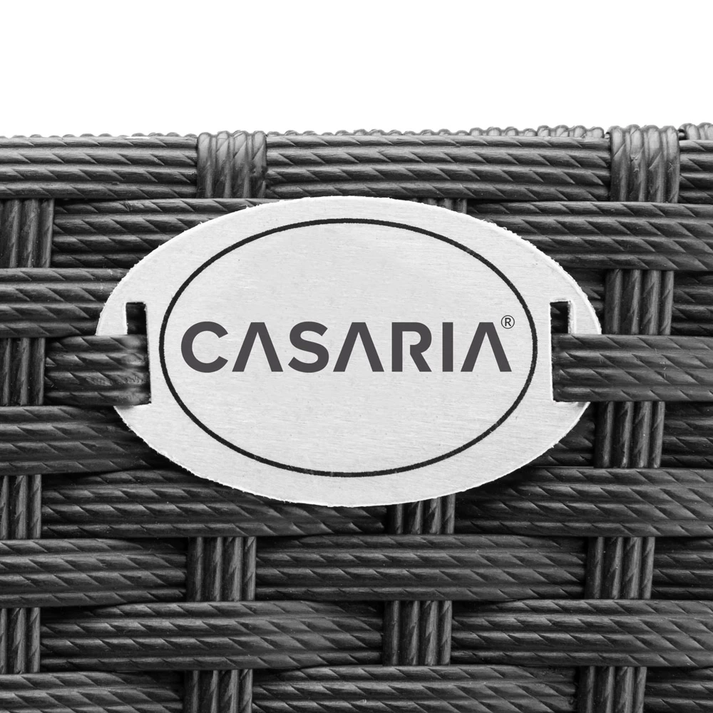 Polyrattan Blumenkasten 2er-Set Schwarz 6 Polyrattan Blumenkasten 2er-Set Schwarz – Bild 6